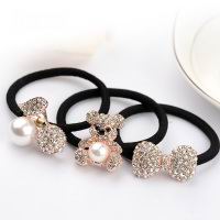 Regent hair accessories Korean version rhinestone alloy three piece hair ring headband female ponyta
